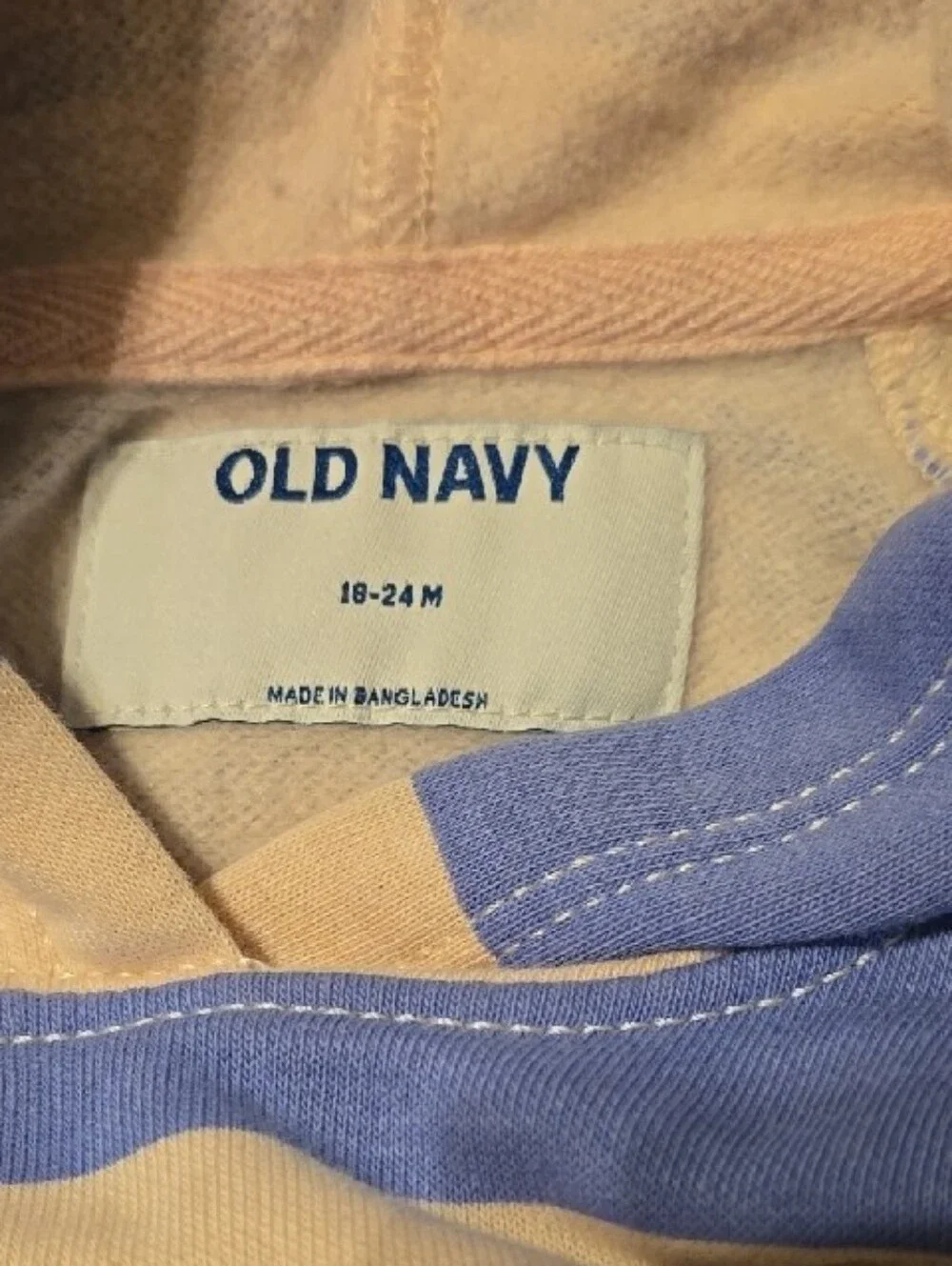 Old Navy Girls' Hooded Sweatshirt - Lavender & Light Pink
